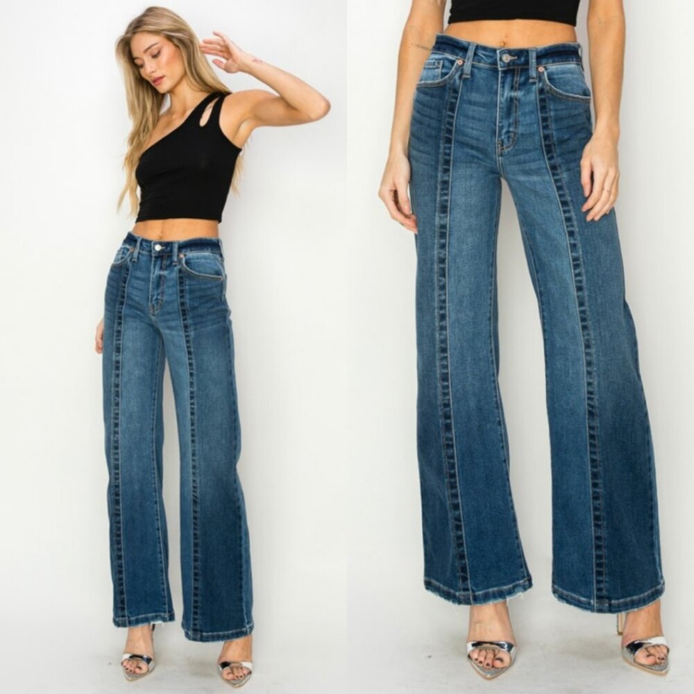 49222 Wide Leg Outseam Jeans - Picture 3 of 6